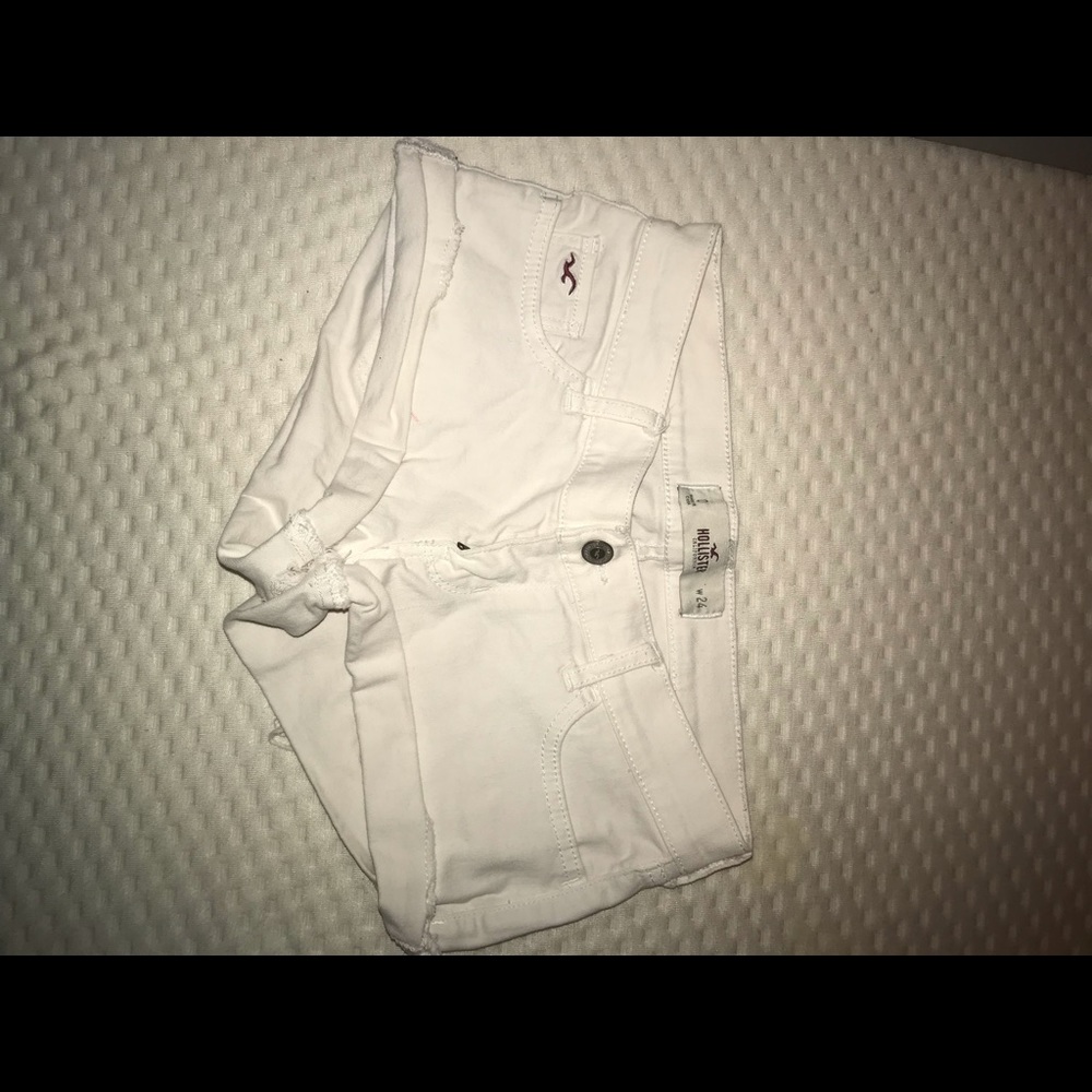 Hollister White Jean Shorts